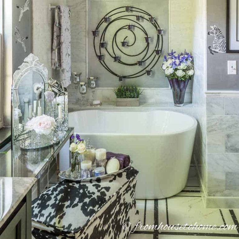 Eclectic, Deco, Glam Master Bathroom Makeover