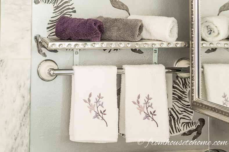 One Room Challenge Week 6: Glam Master Bathroom Makeover | If you are looking for bathroom redecorating ideas, this eclectic, deco, glam master bathroom makeover will provide lots of inspiration and product sources.