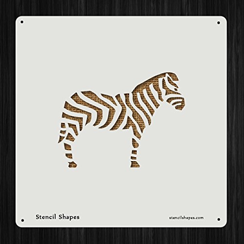 small zebra stencil on a black background