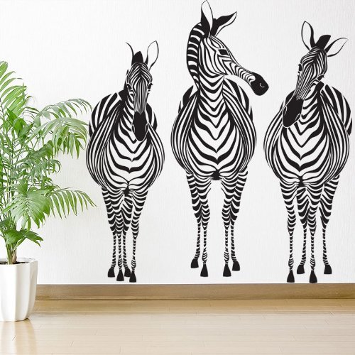 peel-and-stick zebra wall decals