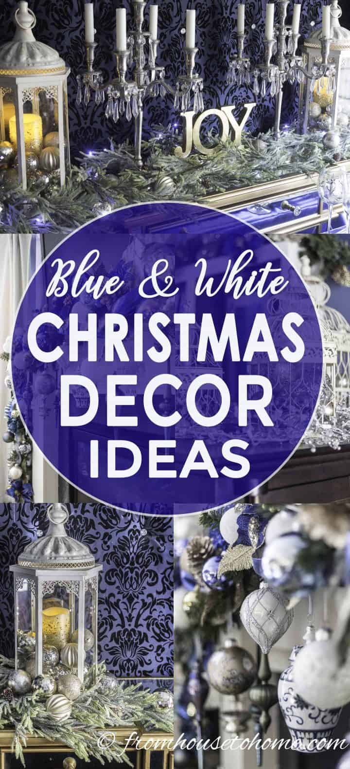 Blue and white Christmas decorating ideas
