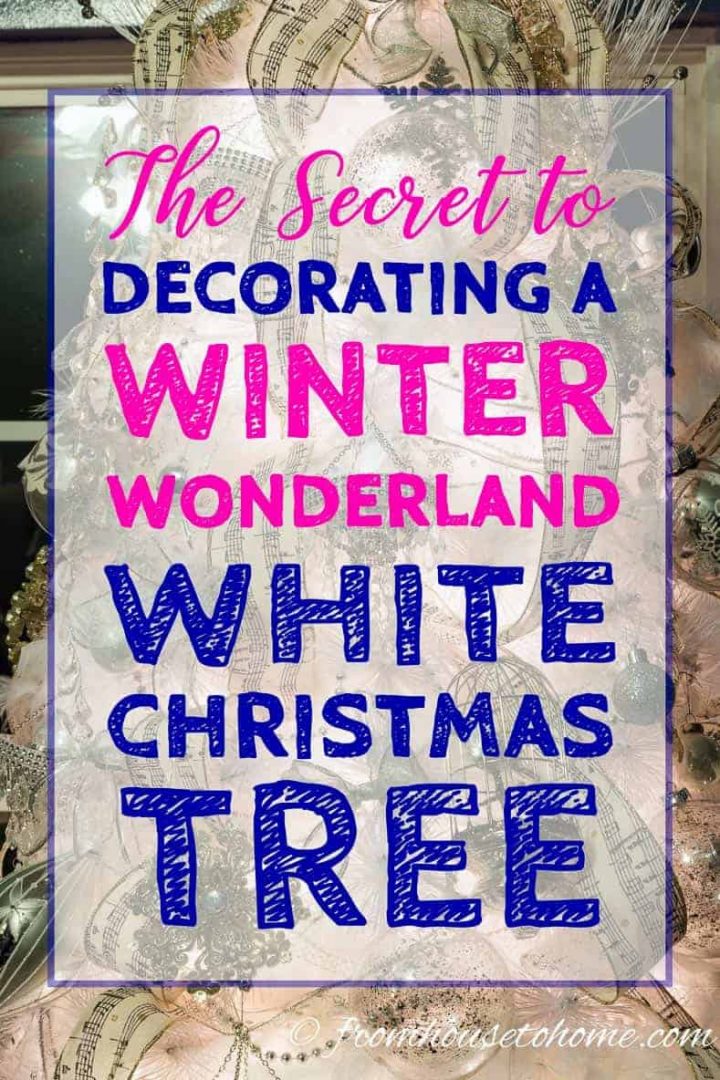 how to decorate a white christmas tree
