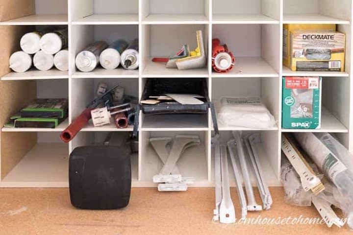 A shoe organizer is great for storing long narrow parts