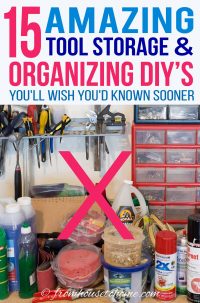 Tool storage and organizing DIY's