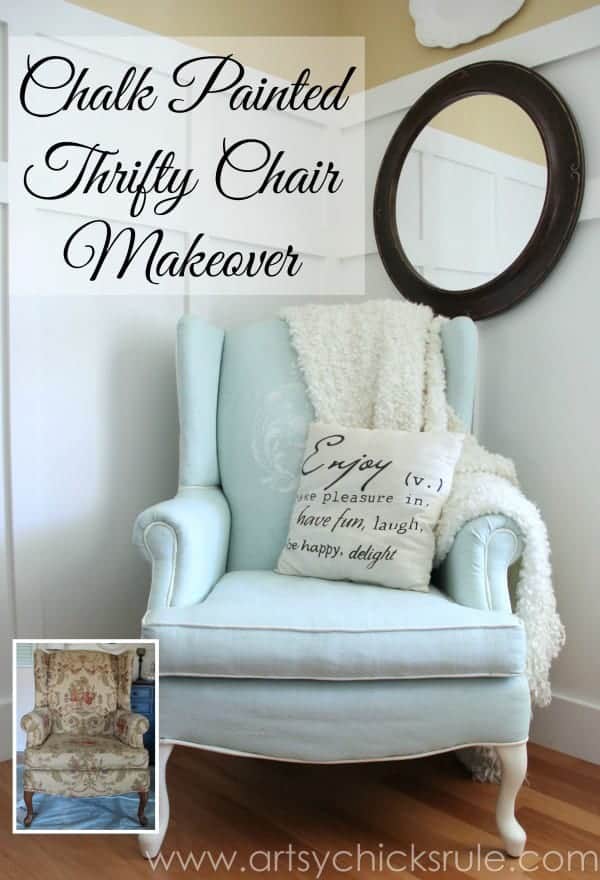 Chalk painted chair makeover