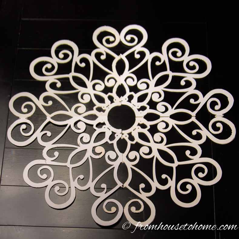 The lace DIY ceiling medallion pattern