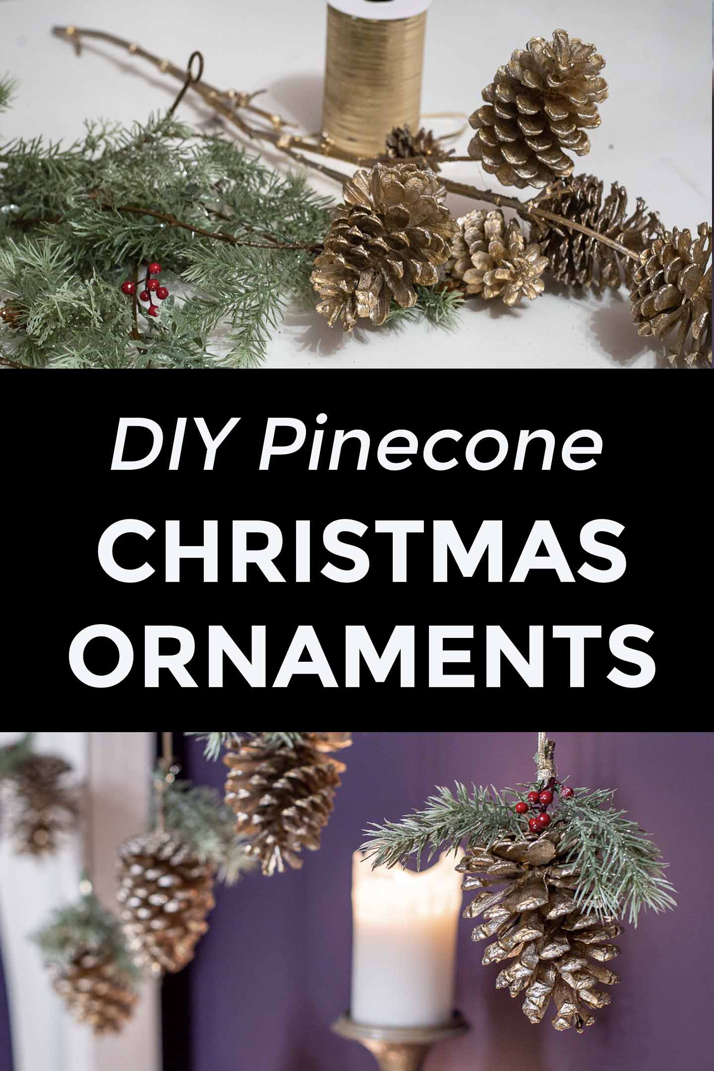 Really Easy Pine Cone DIY Christmas Ornament