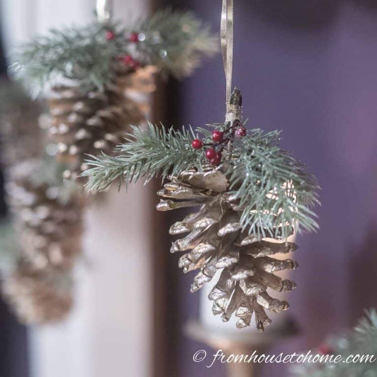 Really Easy Pine Cone DIY Christmas Ornament