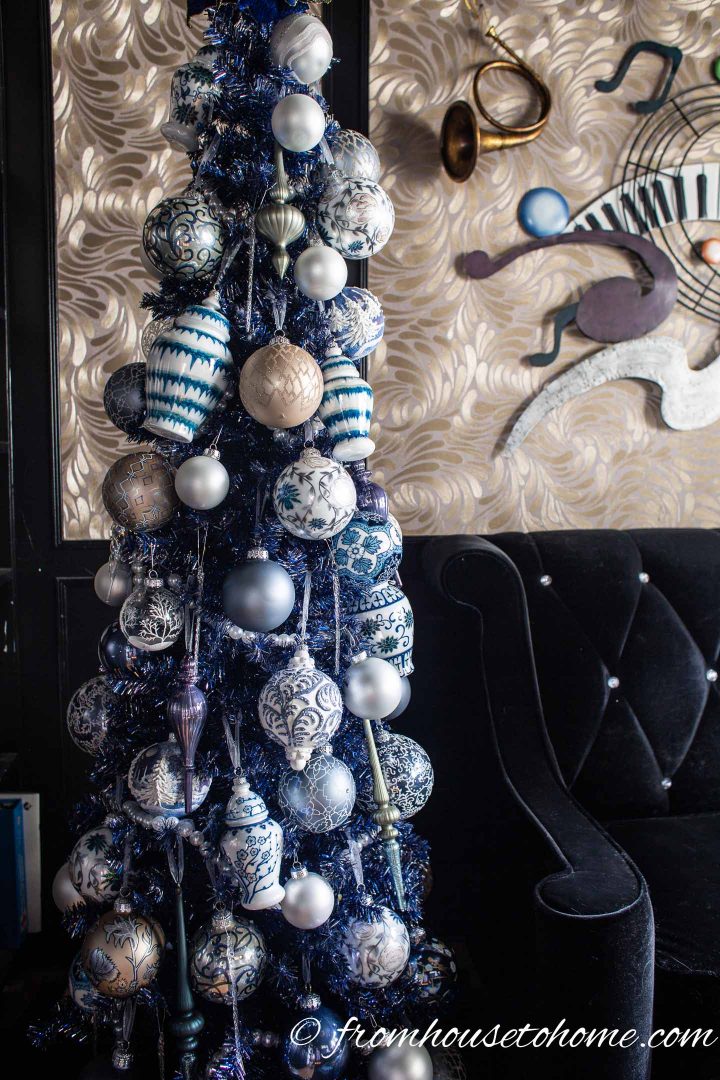 Beautiful blue Christmas decorations
