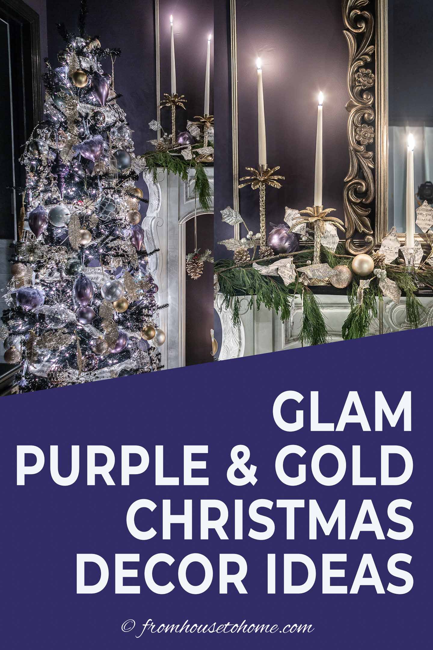 Purple And Gold Christmas Tree Decor Ideas