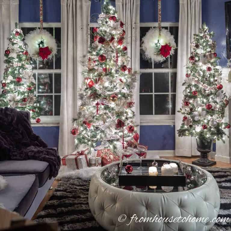 White, Red and Gold Christmas Home Decor Ideas
