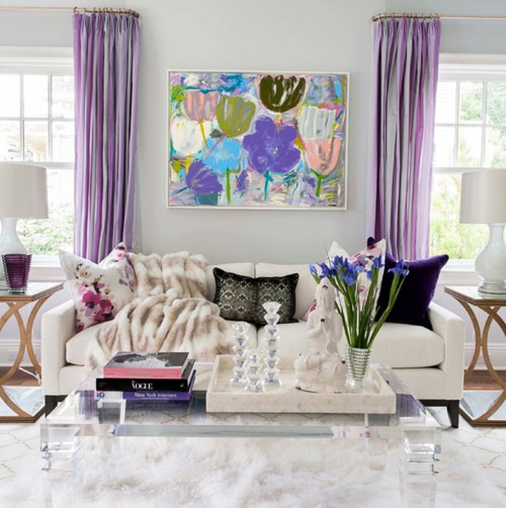 Modern glam living room