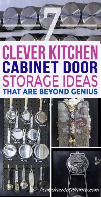 Clever kitchen cabinet door storage ideas