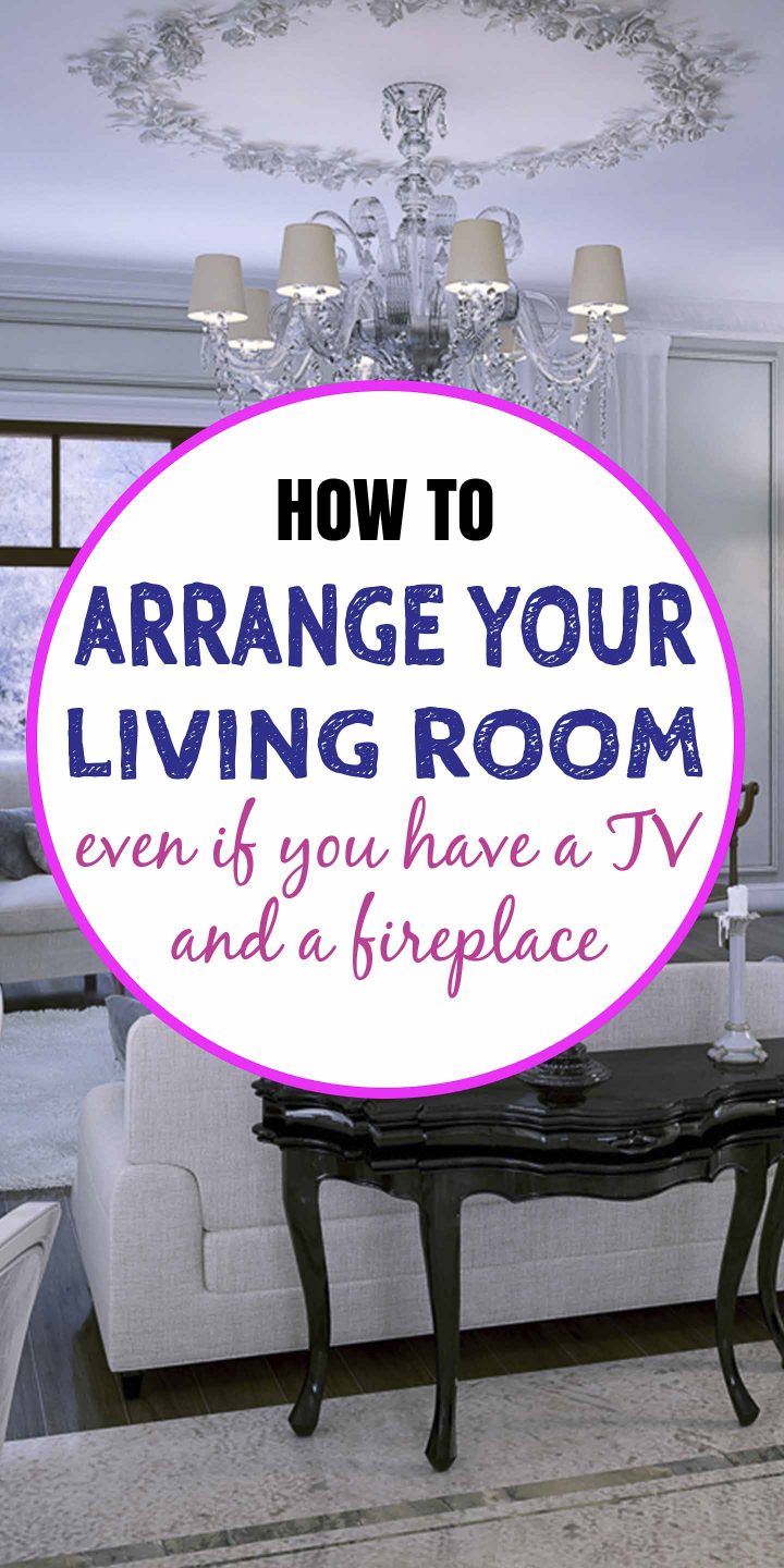 How to arrange your living room furniture when you have a TV and a fireplace