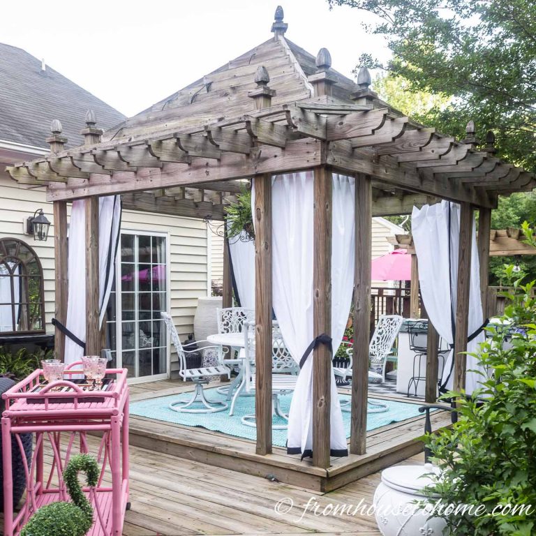 How To Make Inexpensive DIY Outdoor Curtains That Look Custom