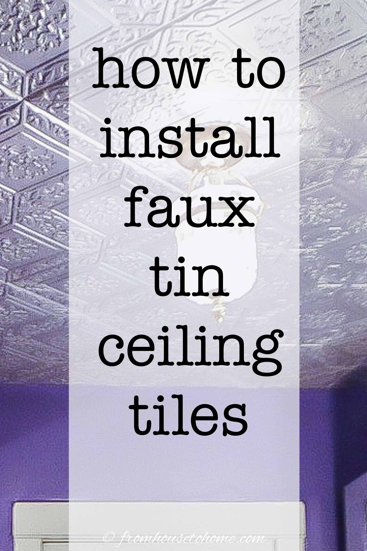 Decorative Styrofoam Glue Up Ceiling Tile R33W 20 x 20 Tin