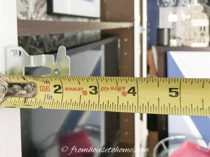 Measure the depth for the DIY TV frame