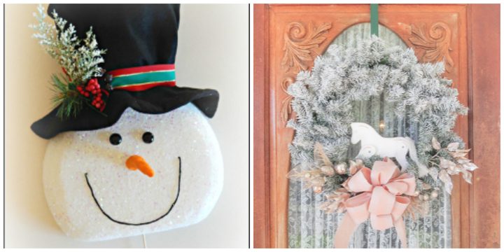 Snowman Wreath and Flocked Wreath Tutorial