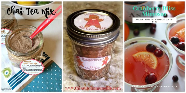 Chai Tea Mix, Gingerbread Hot Cocoa, Cranberry Bliss Mimosa