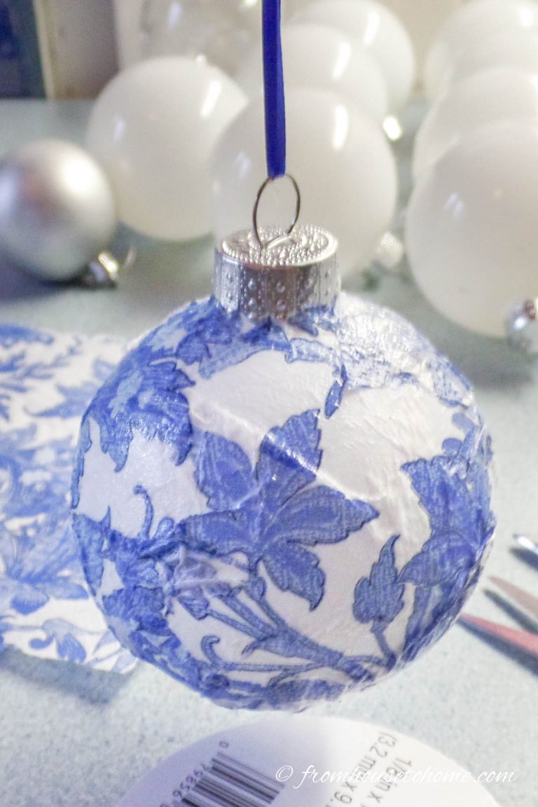 How to Make Budget Friendly Chinoiserie Christmas Ornaments