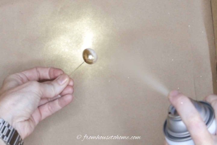 Mini egg being painted gold