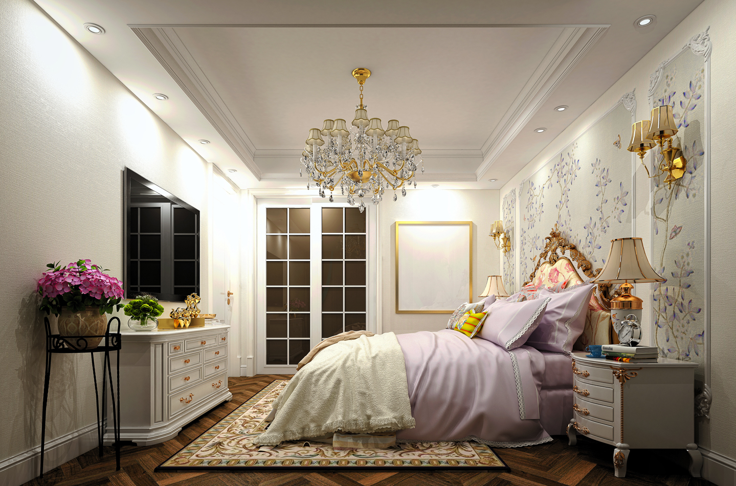 A guest bedroom that looks like a hotel room
