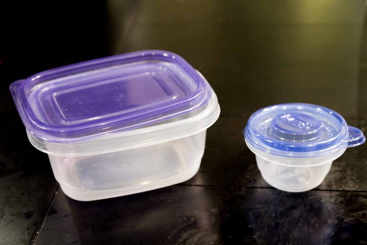 Clear tupperware containers