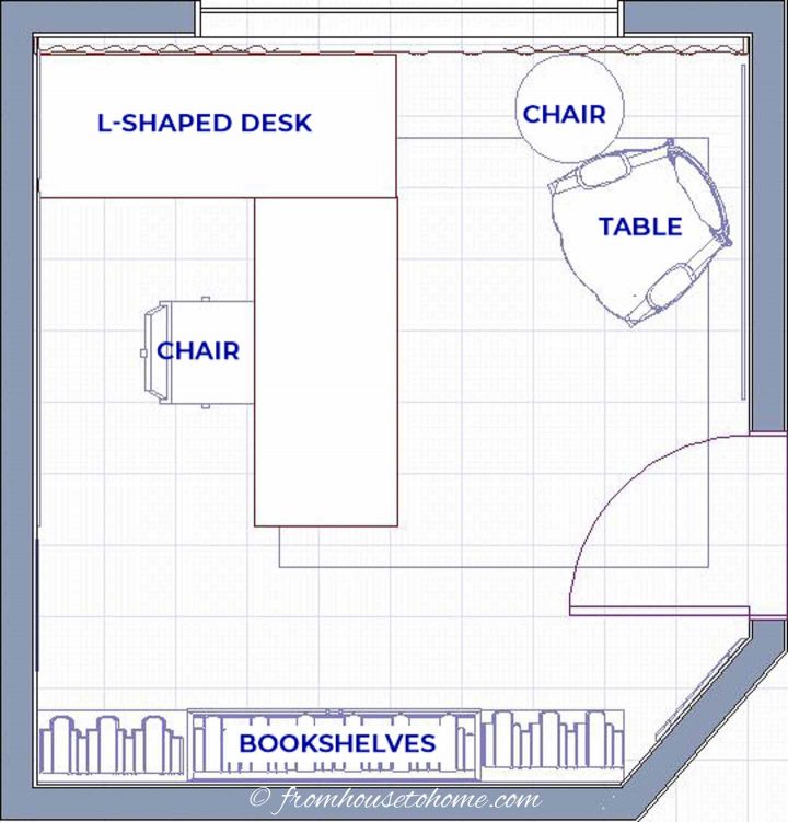 Small Home Office Layout Ideas, How To Arrange Office With L Shaped Desktop
