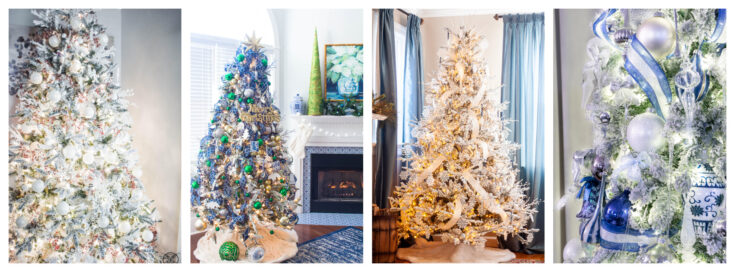 Collage of Christmas tree designs