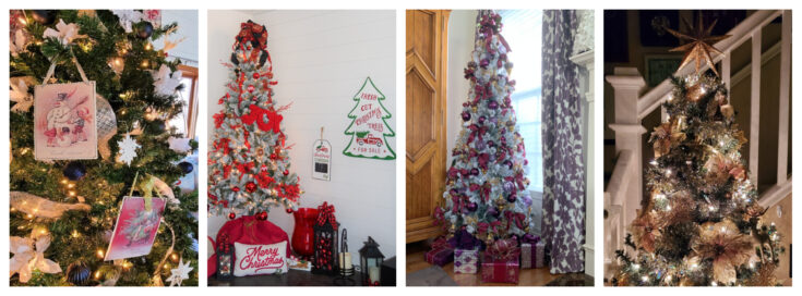4 different christmas tree designs
