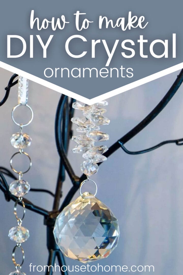 diy crystal christmas ornaments close up
