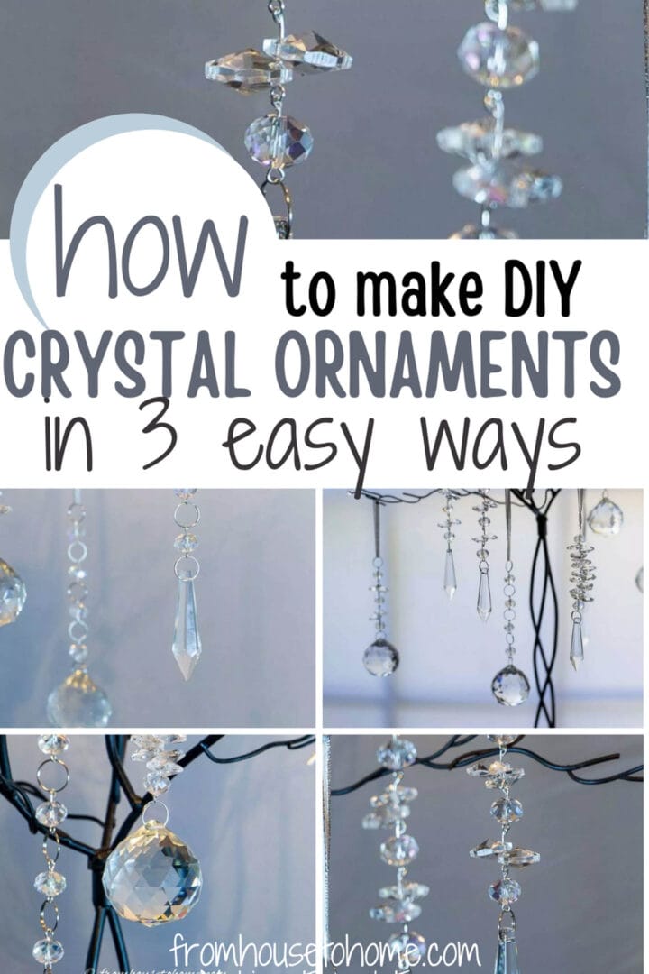 how to make DIY crystal Christmas ornaments