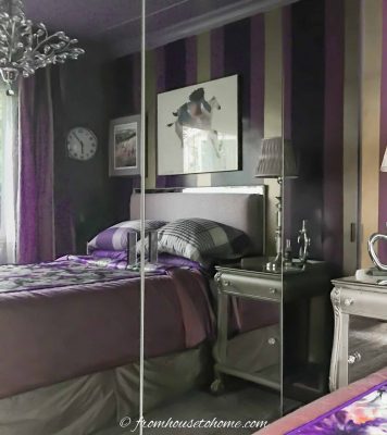 purple and gold bedroom makeover