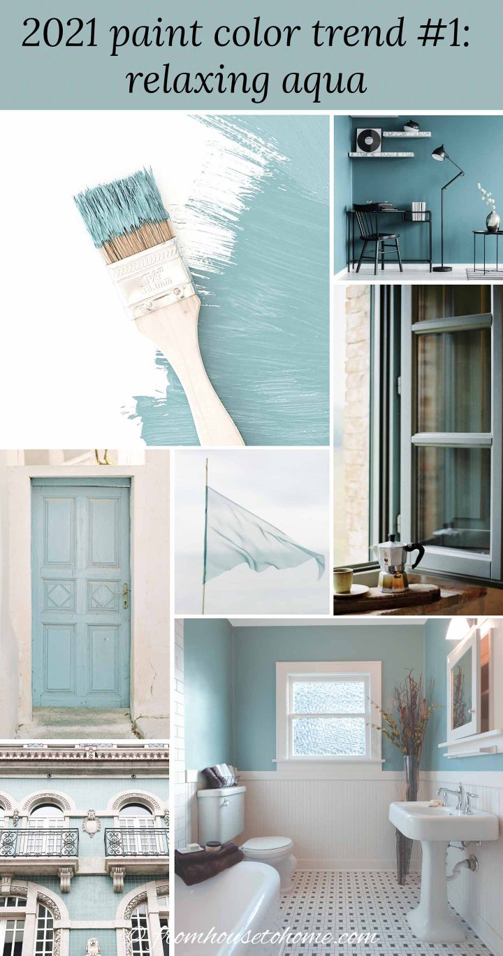 home decor pictures decorated with the 2021 paint color trend - aqua and teal