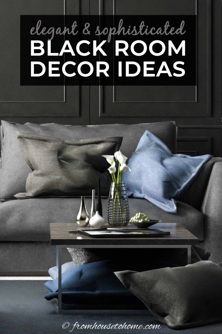 elegant and sophisticated black room decor ideas