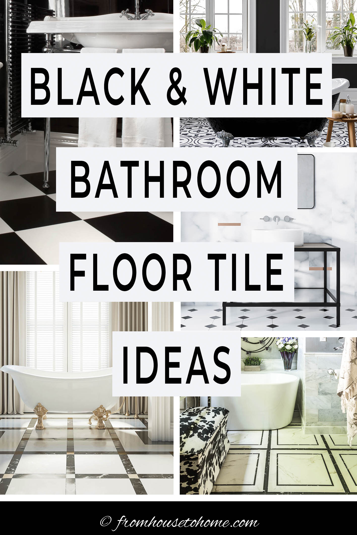 Timeless Black And White Bathroom Floor Tile Ideas