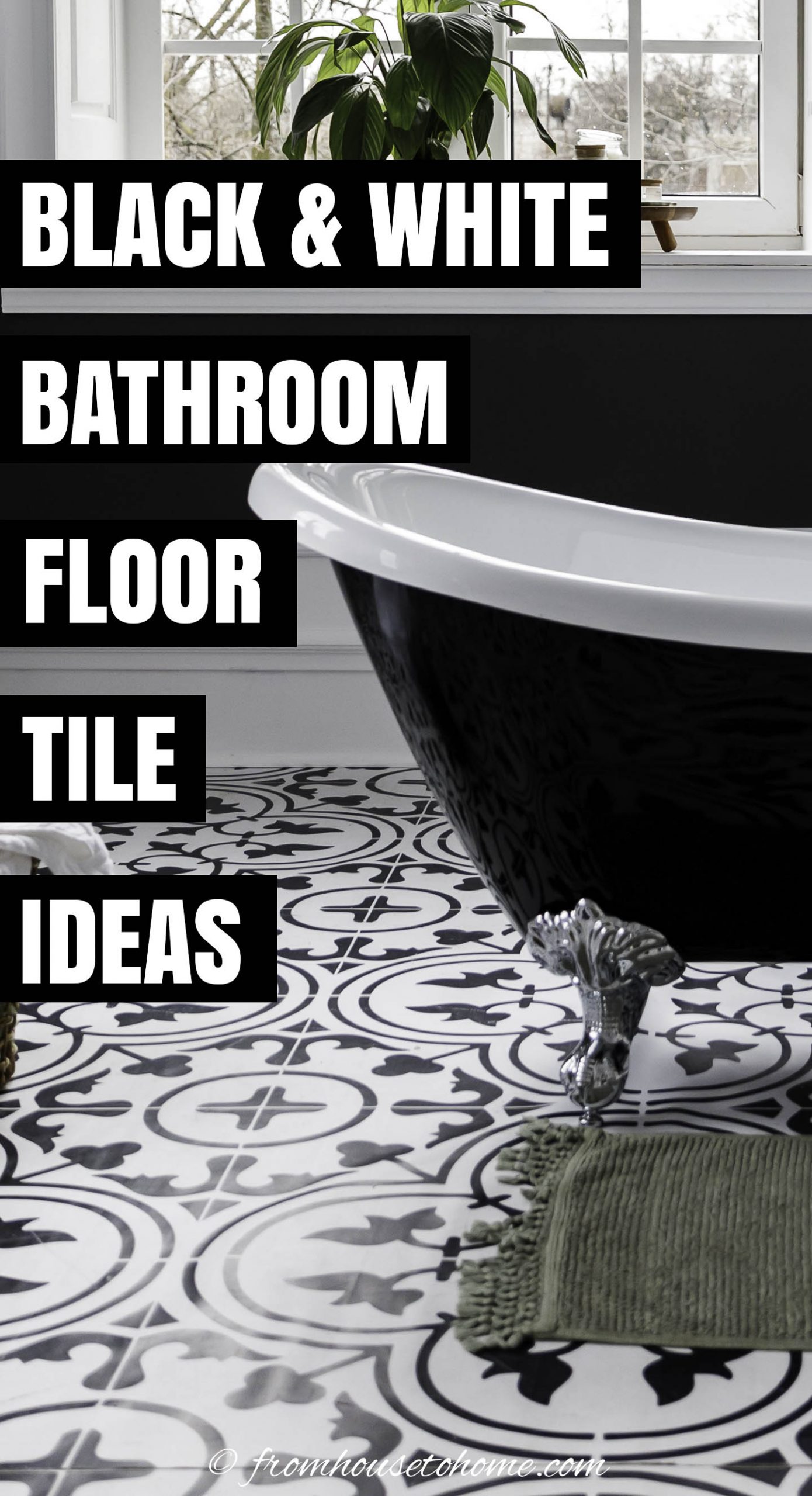 black and white bathroom floor tile ideas