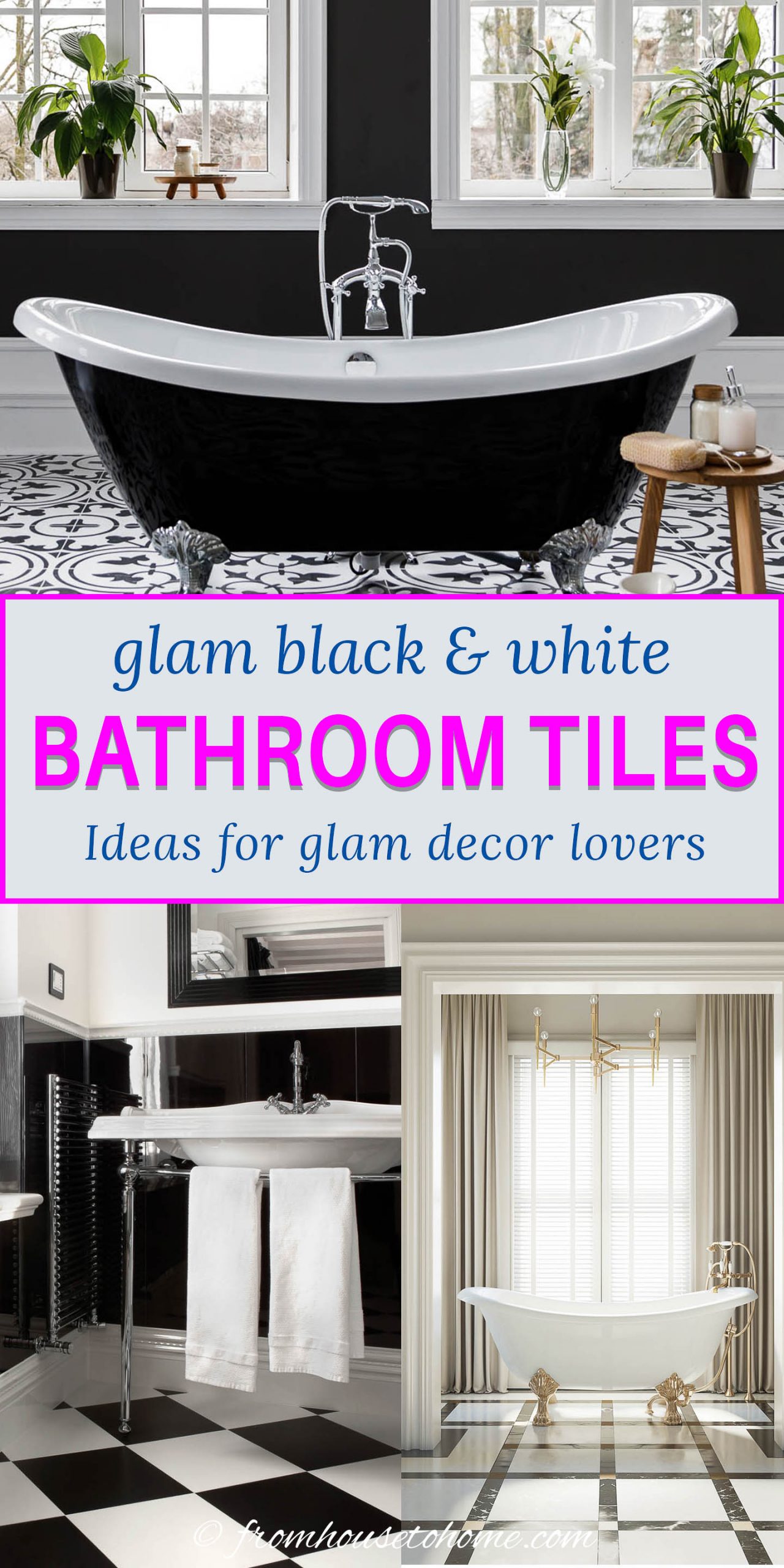 Timeless Black And White Bathroom Floor Tile Ideas
