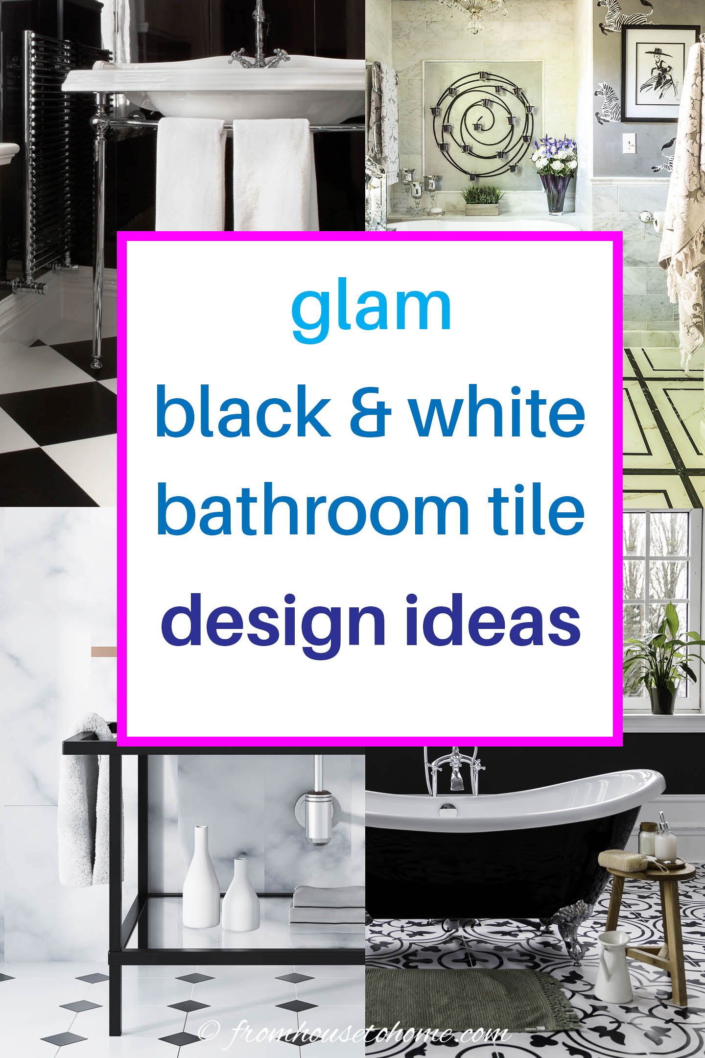 Timeless Black And White Bathroom Floor Tile Ideas