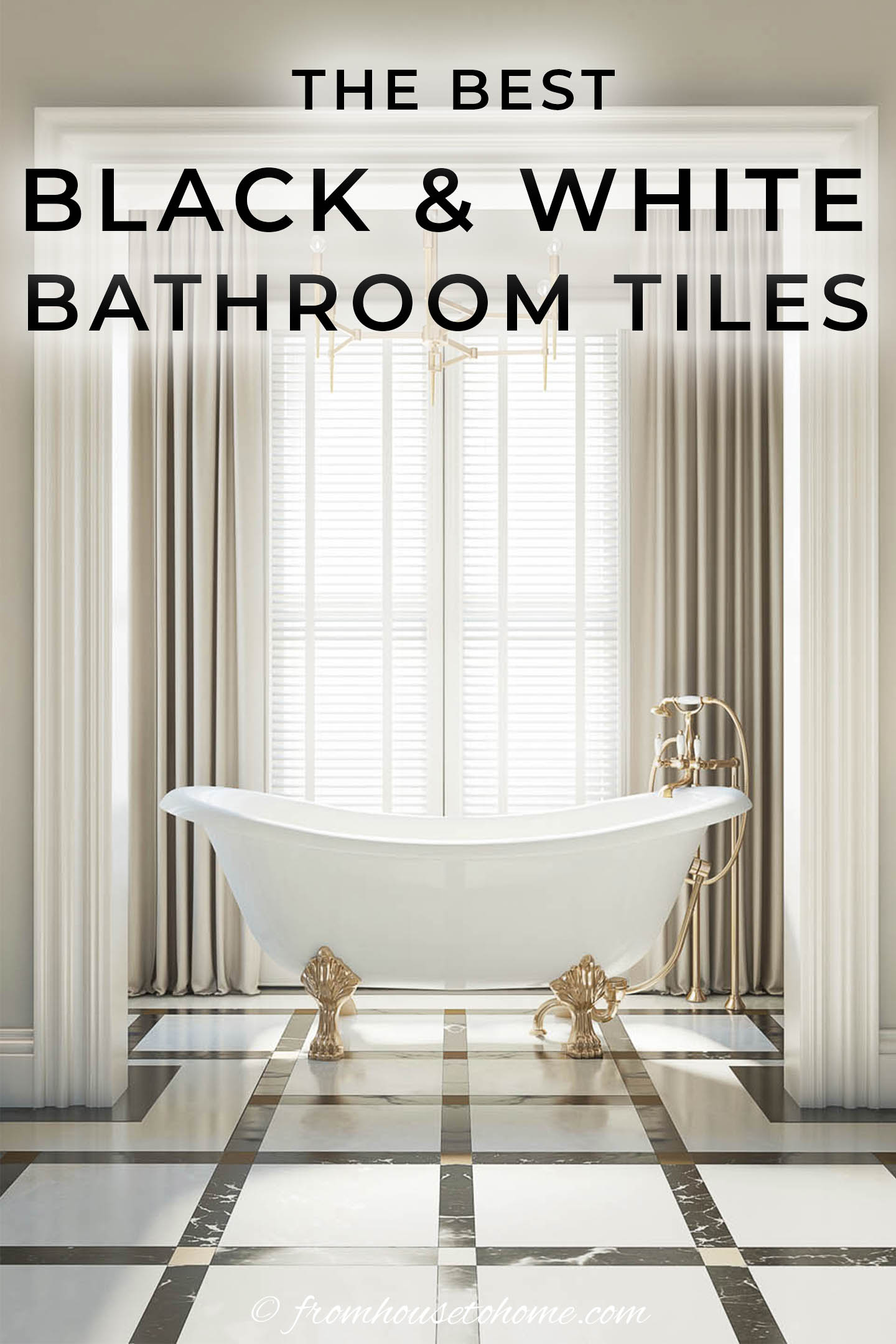 The best black and white bathroom floor tiles