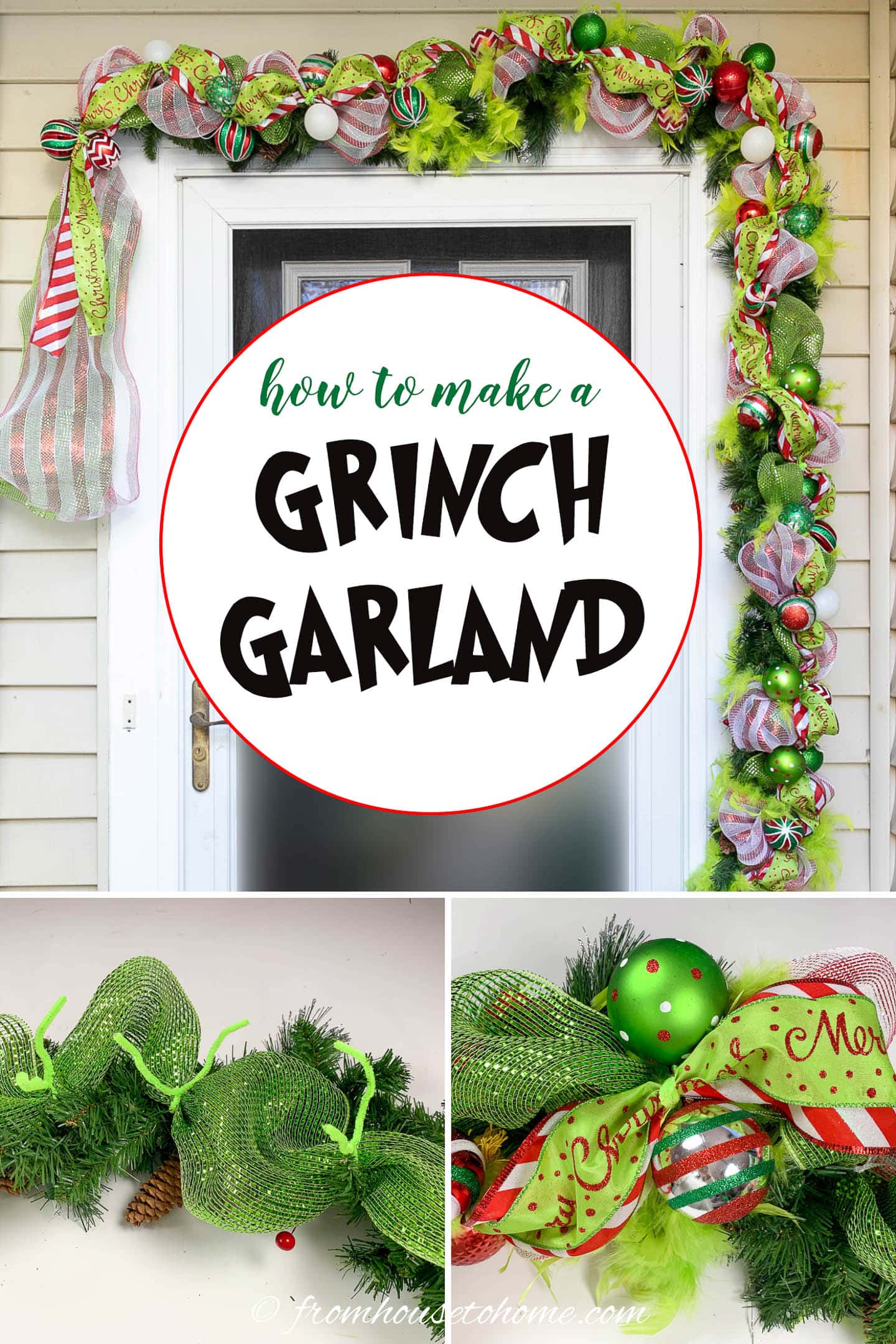 how to make a Grinch garland