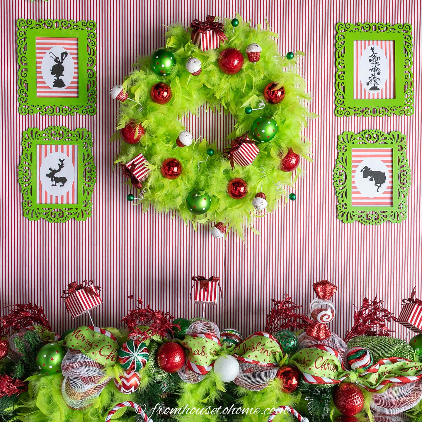 DIY Grinch wreath