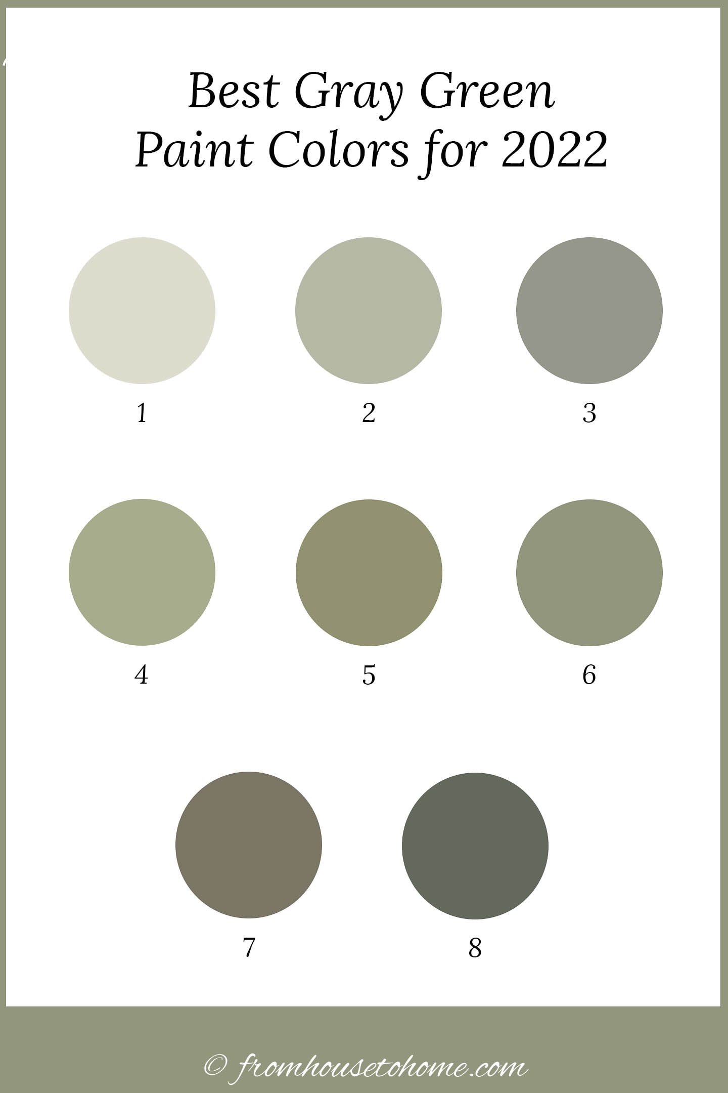 gray green 2022 trending paint colors