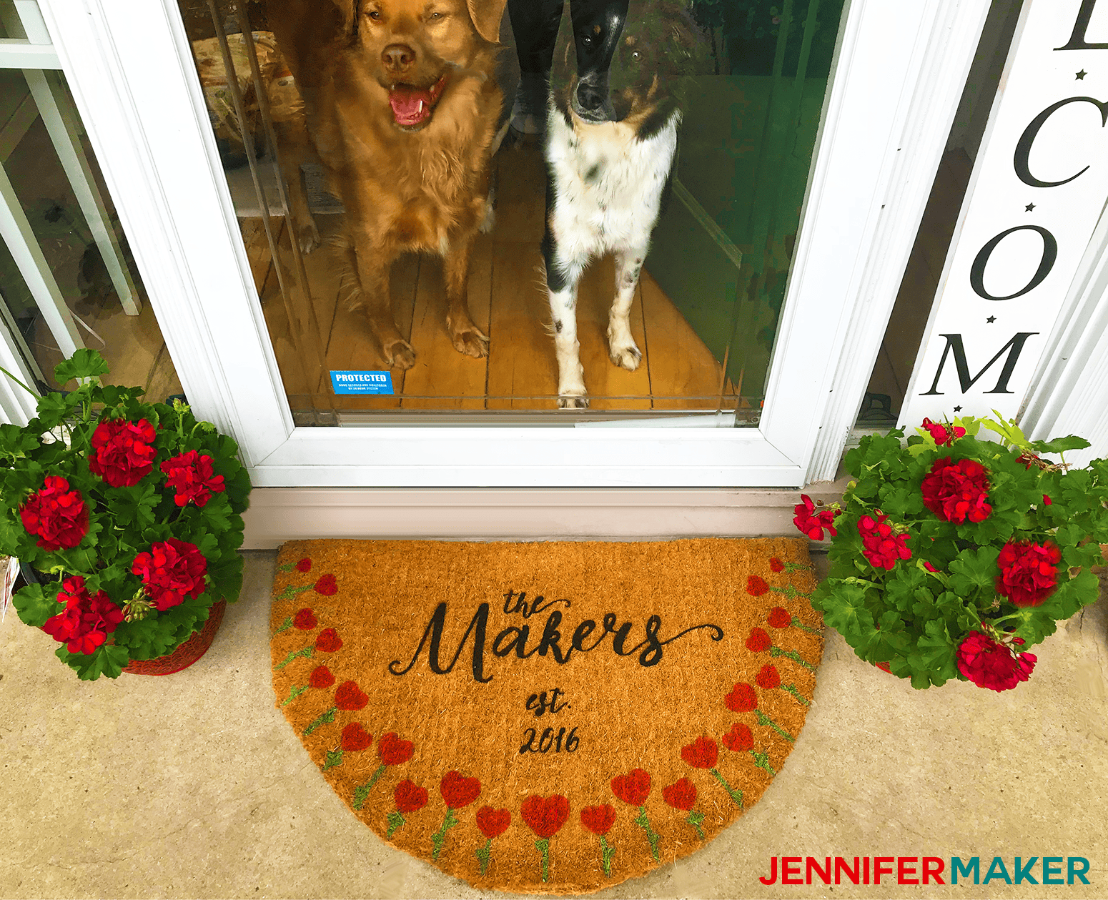 DIY personalized door mat