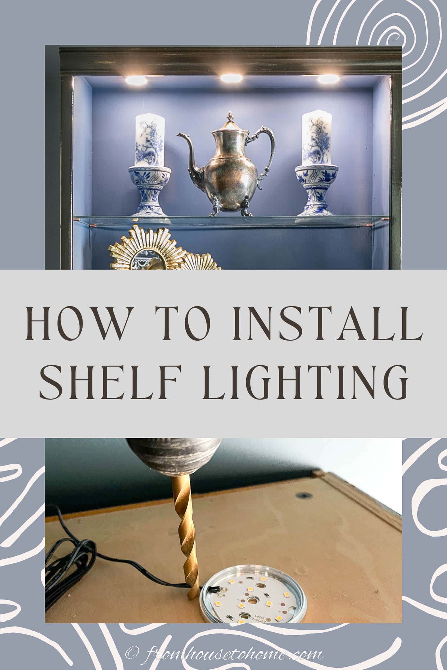 how to install shelf lighting using puck lights