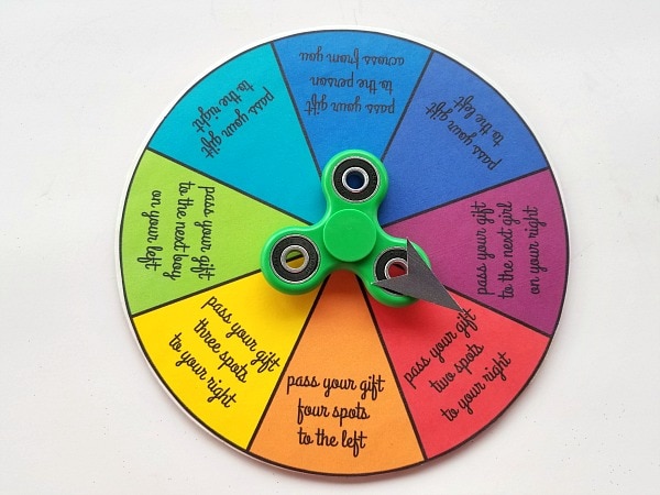 gift passing game wheel
