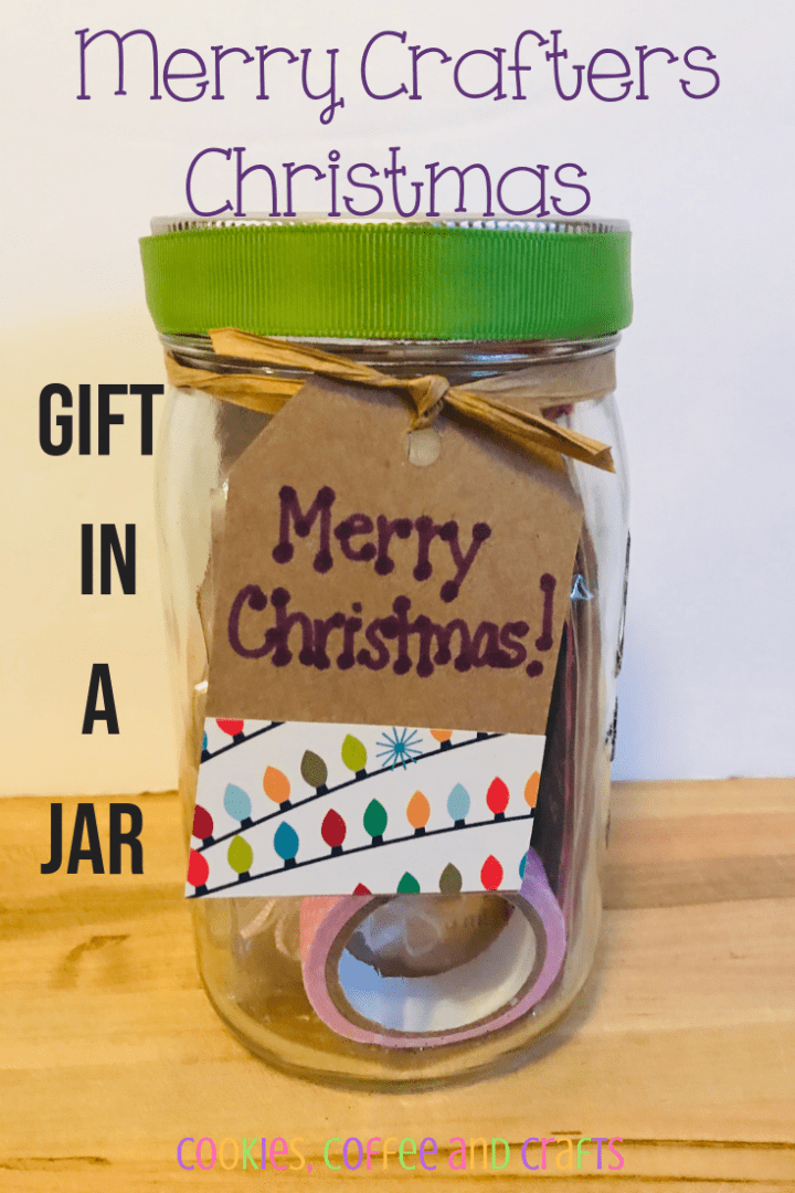 Crafters Christmas gift in a mason jar