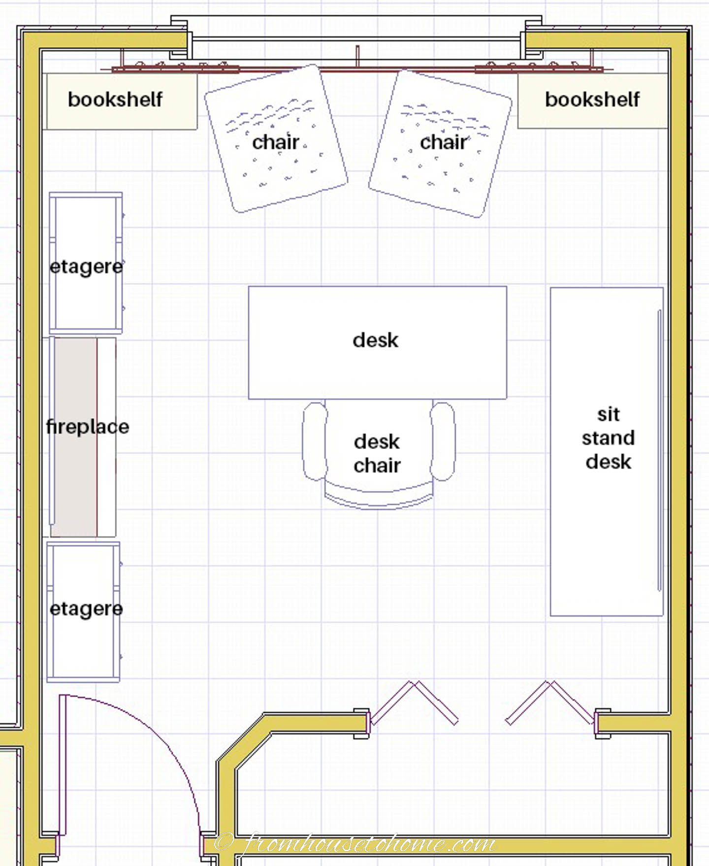 home office layout plan