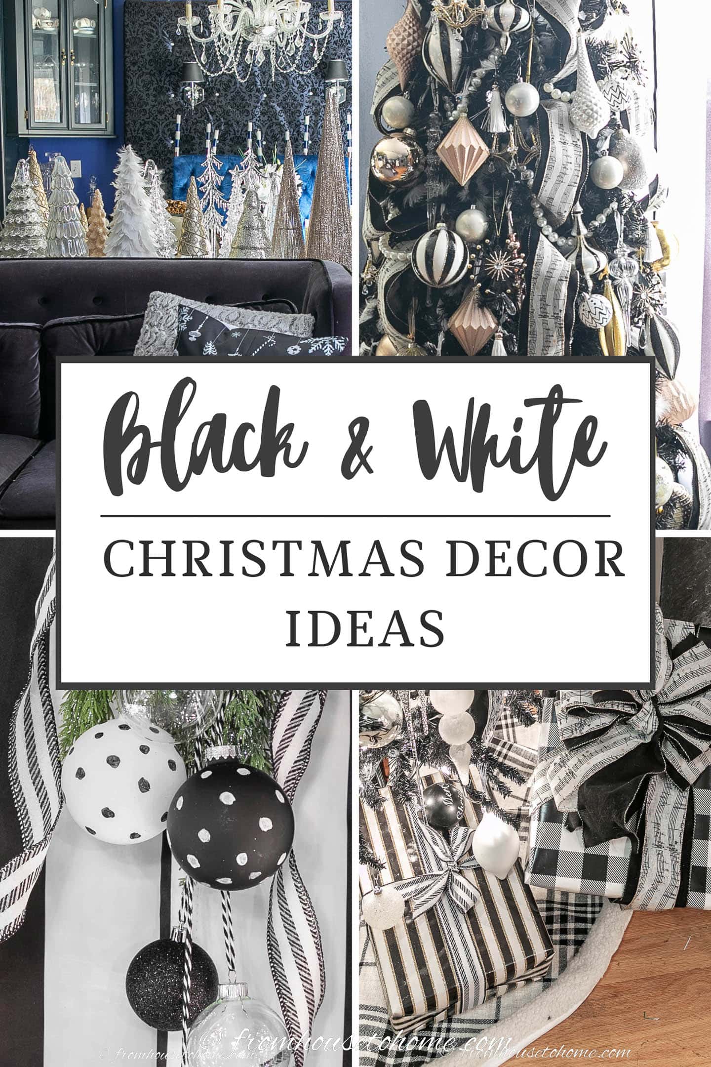 black and white Christmas decor ideas