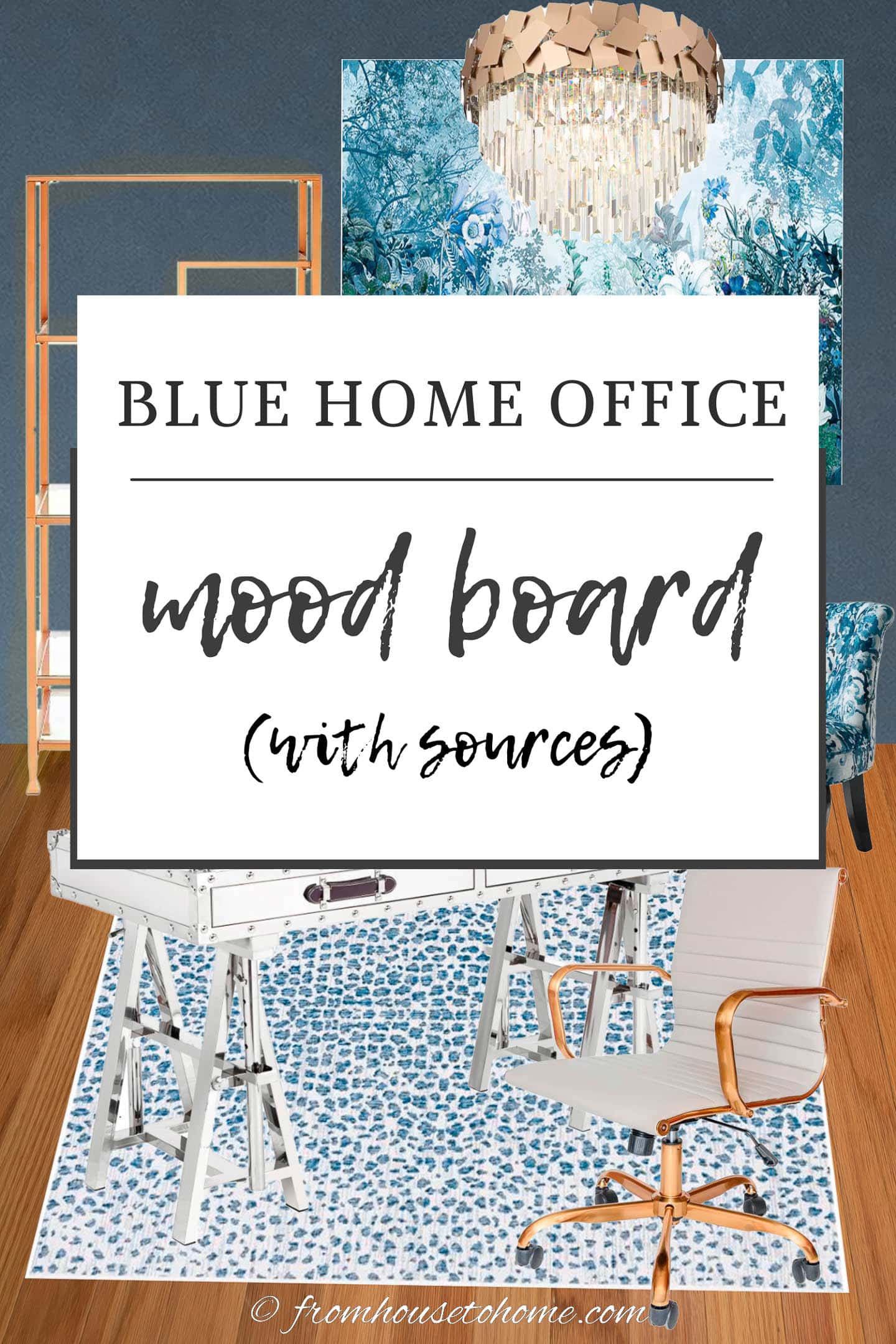 dark blue and white home office pin image